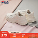 斐樂（FILA）女鞋帆布鞋LAVA胖胖底厚高底增鞋板鞋帆布鞋休閑鞋 奶白-GD 35.5
