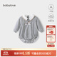 babylove嬰兒包屁衣春秋季天鵝絨哈衣新生兒三角爬服男女寶寶衣服 極地日記 66cm
