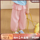 LUSON小O寶童裝寶寶夏季褲子薄款2025新女童荷葉邊屁簾燈籠防蚊褲