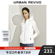 UR2025秋季新款女裝休閑簡(jiǎn)約連帽抽繩拉鏈棉服外套UWM150012 本白 M