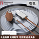 羅梅達爾（Rommedal）耳機有線(xiàn)新款typec接口高音質(zhì)半入耳式圓孔電腦手機游戲安卓華為 咖啡色「Type-c接口」