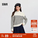 森馬（Semir）森柔|地理系列毛衣女冬季半高領(lǐng)刺繡條紋衫101724107022