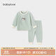 babylove嬰幼兒家居服套裝春秋德絨男女寶寶春季居家外出打底衣服 晴朗綠 80 cm
