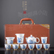 茶具泡茶器全套冰種玉瓷功夫茶具套裝2025新款家用輕奢高檔禮盒裝 【禮盒裝】11頭冰種玉瓷藍(lán)彩茶壺套裝