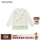 PawinPaw【商場(chǎng)同】小熊童裝25年春秋新女寶長(cháng)袖拼接衛衣 Ivory象牙色/39 110