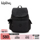 Kipling【開(kāi)學(xué)季】男女款經(jīng)典款學(xué)生書(shū)包輕便時(shí)尚猴子包|CITY PACK M-黑底字母印花