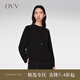 OVV【重磅真絲】2024春夏新款女裝鬼縐經(jīng)典圓領(lǐng)夾克外套 黑色（凈色）18 M