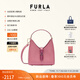 芙拉（FURLA）【同價(jià)11.11】IRIDE牛皮迷你女士百搭休閑手提斜挎包HOBO包流浪包 肉粉色