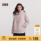 森馬（Semir）史努比系列衛(wèi)衣女中長款假兩件圖案冬oversize搖粒絨101724116019