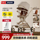 普洛可（PLAYKIDS）A8max遛娃神器推車(chē)嬰兒車(chē)0-3歲用折疊可坐可躺帶減震輕便溜娃車(chē) 【PU越野輪】A8MAX二代越野版天使之翼