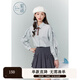 紫涵（ZIHAN）紫涵設(shè)計感長袖襯衫女秋季淑女寬松顯瘦翻領(lǐng)純棉小衫襯衣 晴空藍(lán) M
