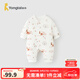 童泰（TONGTAI）嬰兒連體衣秋冬季純棉寶寶夾棉衣服兒童家居服內衣哈衣爬服 棕色 73cm