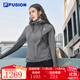 FILA FUSION斐樂(lè )潮牌梭織外套女2025新款時(shí)尚休閑拼色連帽上衣 默魅灰-DY M 165/84A/M