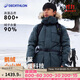 迪卡儂鵝絨羽絨服新品大衣戶(hù)外防水外套火山巖保暖派克工裝服5244170