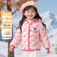 迪士尼（Disney）童裝冬季男女兒童米妮卡通輕薄羽絨服舒適保暖外套 粉色黛絲 140