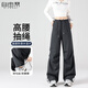 自由系工裝褲女秋季新款高腰傘兵褲寬松垂感抽繩運動(dòng)防潑水登山?jīng)_鋒褲子