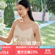 金三塔重磅真絲吊帶女100%桑蠶絲短款吊帶背心 白玉蘭色 L