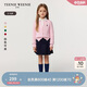 Teenie Weenie Kids小熊童裝25年新款女童親子純棉絞花開(kāi)衫毛衣 粉色 160