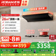 老板（Robam）【小黑鏡L1mini】油煙機小尺寸大吸力  頂側一體26風(fēng)量1100Pa靜壓抽油煙機超薄真平嵌61A9S 【小尺寸套裝】61A9S+定時(shí)灶23BX -E1