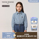 Teenie Weenie小熊童裝25春夏新款男女童寶寶長(cháng)袖牛仔襯衫 淺牛仔色 160cm