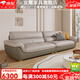 宜耀沙發(fā)客廳意式極簡(jiǎn)大小戶(hù)型家用拼色直排三雙人頭層牛皮真皮藝沙發(fā) 接觸面真皮-松木框架-雨傘布封底 分體-大多人位：3.6米