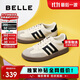 百麗復古拼色德訓鞋新款百搭簡(jiǎn)約運動(dòng)休閑鞋B2614AM5 米白 37