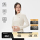 KOLON SPORT/可隆半拉鏈長(cháng)袖 女子秋冬戶(hù)外休閑徒步防曬透氣T恤內搭- LKZT4WN122-CR 米白 S (160) /84A