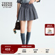 Teenie Weenie小熊女裝半身裙2025秋季新款甜美俏皮約克褶格子短裙 藏青色 M