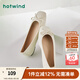 熱風(fēng)（Hotwind）【商場(chǎng)同款】淺口單鞋女春季新款法式溫柔時(shí)尚舒適平底一腳蹬女鞋 03米色 37