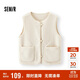 森馬（Semir）馬甲女冬季仿羊羔毛雙面穿圓領(lǐng)內搭2025慵懶復古上衣109725103003