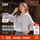 森馬外套女短款寬松純色夾克2025春秋復古休閑棒球領(lǐng)109125108005