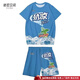 龍圖皇帝衣服睡衣套裝大碼短褲t恤情侶搞怪搞笑cos服大膽龍圖皇上 勁涼-【兩件套】 2XL 【建議140-160斤】