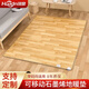 Huadn碳晶電熱地暖墊地板電熱地毯墊石墨烯移動(dòng)地暖炕客廳取暖腳墊取暖 淺木紋 節能省電 100cm*150cm