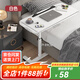 風(fēng)行天下床邊電腦桌臥室家用滑輪可移動(dòng)桌子升降床上學(xué)習寫(xiě)字桌懶人辦公桌 【單檔條】白色80*40cm