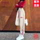 俞兆林（YUZHAOLIN）歐洲站加絨加厚衛褲女2026春秋冬新款撞色歐貨洋氣束腳運動(dòng)哈倫褲 米杏色（春秋款） 店內熱賣(mài) 2XL 建議125-140斤