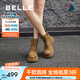 百麗（Belle）七夕禮物百搭馬丁靴女商場同款真皮戶外徒步短靴B8P1DDD4預(yù)售 棕色 37 (235mm)