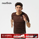 馬孔多（macondo）風(fēng)洞短袖T恤汗區大網(wǎng)孔吸濕速干超輕透氣貼合0感夜跑反光標半截袖 咖啡沫色 男款 L