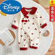 迪士尼（Disney）嬰兒嬰幼兒衣服2025春秋裝新生兒寶寶連體衣滿月公主百天外出哈衣 紅領(lǐng)櫻桃 59cm