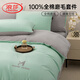 浪莎加厚磨毛床上四件套單雙人床單被套大學(xué)生宿舍三件套1.5米x2米  夢(mèng)境-香草銀灰 【親膚舒適 裸睡無(wú)憂(yōu)】 1.5m 床單款 四件套（被套180*220cm）