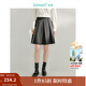 茵曼（INMAN）2025春秋女裝新款半身裙女士學(xué)院風(fēng)百褶短裙女秋高腰顯瘦 深灰色 M
