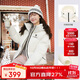 駱駝（CAMEL）黑鉆系列 女裝短款羽絨服情侶男女加厚寬松連帽面包羽絨服B601 S