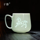 子器景德鎮生肖杯子玲瓏瓷陶瓷水杯家用馬克杯情侶創(chuàng  )意咖啡杯禮物茶杯 非遺玲瓏-馬 帶蓋 禮盒裝360ML 順豐包郵 配高檔禮盒