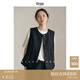 旅途原品ltyp 黑標系列「夜曲」真絲羊毛馬甲極簡(jiǎn)休閑黑色短馬夾女 靜謐黑現貨 M