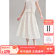 ELLE KIDS童裝 花朵提花中長半裙女童夏季新款法式優(yōu)雅度假風(fēng)裙子 本白色 165 （M）