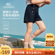 英氏（YEEHOO）女童短褲兒童褲子中大童裝夏季吸濕透氣百搭淑女休閑褲 藍(lán)色 120