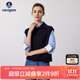 Navigare意大利小帆船翻領(lǐng)背心毛衣女無(wú)袖針織衫2334923501 藍 L 