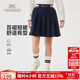 英氏（YEEHOO）女童裙子兒童半身裙中大童裝短裙學(xué)院風(fēng)運動(dòng)休閑秋裝 深藍 140