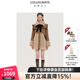 LULUALWAYS我愛(ài)露露25冬季新款甜美氣質(zhì)拼接毛絨蝴蝶結大衣長(cháng)外套 卡其色 S