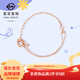菜百首飾 18K金手鏈 時(shí)尚潮流18K玫瑰金花朵串珠手鏈項鏈多種戴法 KJ 18K玫瑰金 17cm