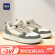 海瀾之家（HLA）男鞋時(shí)尚拼接百搭板鞋透氣休閑鞋子男HAABXM1EAC065 白灰色41